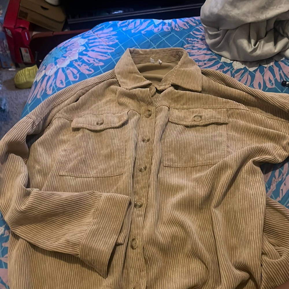 Brown striped coverup